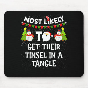 Mousepad Mais Provável a Deixar o Purpurina Emaranhado Chri