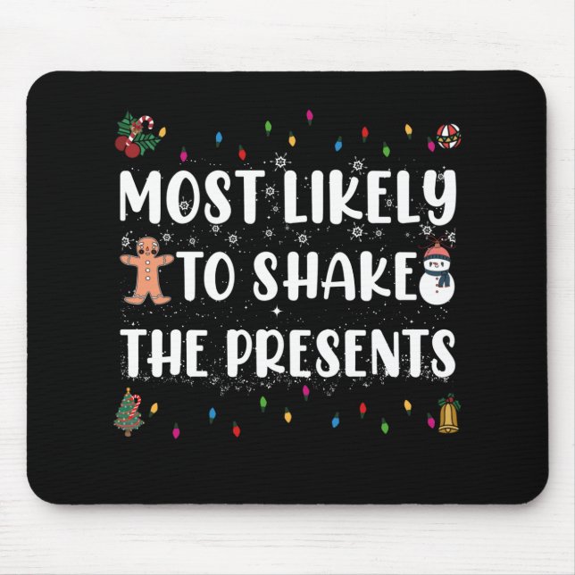 Mousepad Mais Provável De Sacudir Os Presentes Natal Divert (Frente)