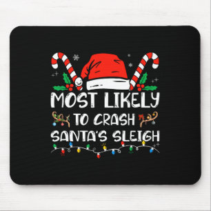 Mousepad Mais provável de travar Papais noeis Sleigh Matchi