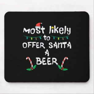 Mousepad Mais Provável Oferece Papais noeis Da Família Xmas