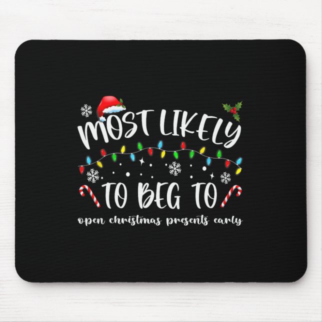 Mousepad Mais Provável Para Abrir Presentes De Natal Earl (Frente)