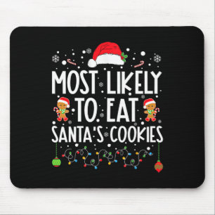 Mousepad Mais Provável Para Comer Cookies De Papai noel