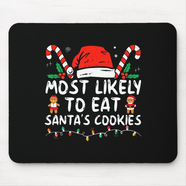 Mousepad Mais Provável Para Comer O Natal Da Família Santas (Frente)