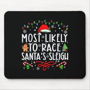 Mousepad Mais Provável Para Correr O Natal Da Família Sleig