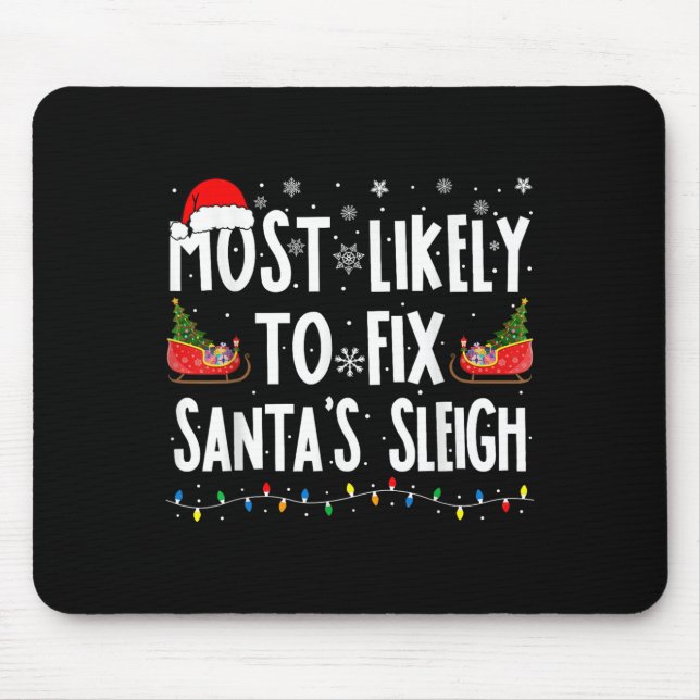 Mousepad Mais Provável Para Corrigir Papais noeis Que Corre (Frente)