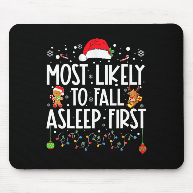 Mousepad Mais Provável Para Dormir Primeira Família De Xmas (Frente)