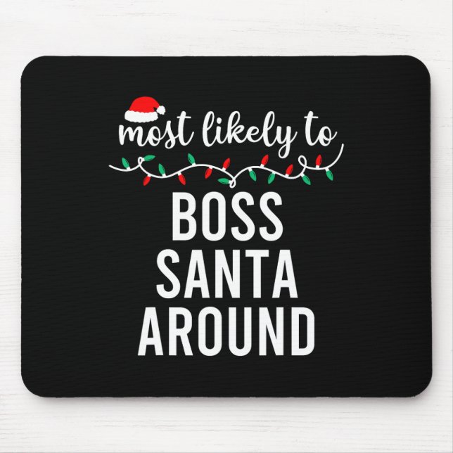 Mousepad Mais Provável Para O Pijama Familiar Fora De Natal (Frente)