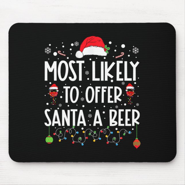 Mousepad Mais Provável Para Oferecer Aos Papais noeis Um Be (Frente)