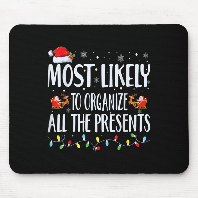 Mousepad Mais Provável Para Organizar Todas As Mães Familia (Frente)