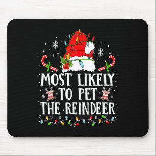 Mousepad Mais Provável Para Pet Da Família De Natal Da Rebe