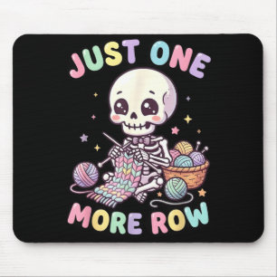 Mousepad Mais Uma Fileira Esqueleto de Crochê Crochê Tricô