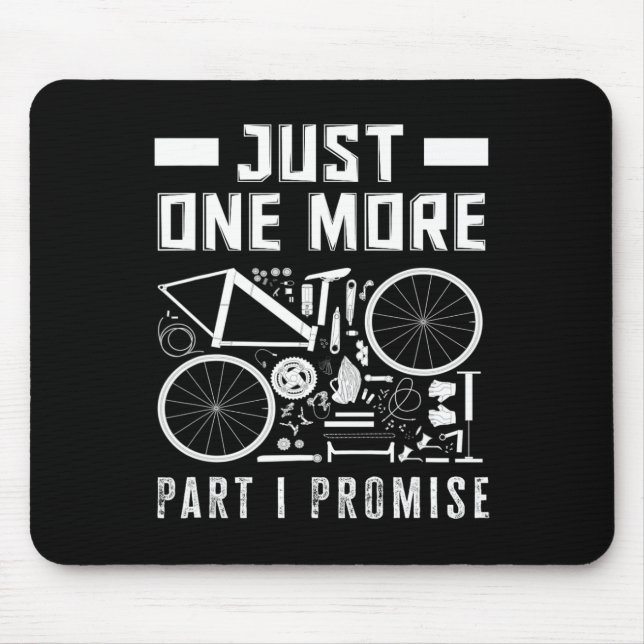 Mousepad Mais uma Peça, Eu Prometo Entusiasta de Bicicleta (Frente)