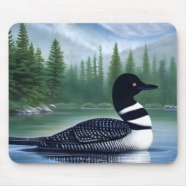 Mousepad Majestade Norte Wilderness Loon (Frente)