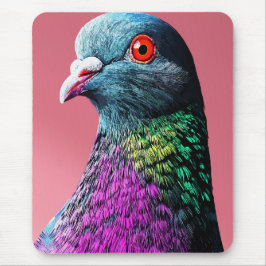 Mousepad Majestade Pombo Realístico Retrato de Ave Vívido