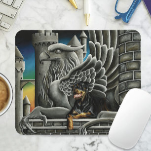 Mousepad Majestoso Castelo de Fantasia Sombria Rottweiler G
