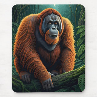 Mousepad Majestoso orangotango na selva