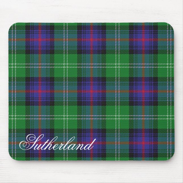 Mousepad Majestoso Tartã do Clã Escocês Sutherland (Frente)