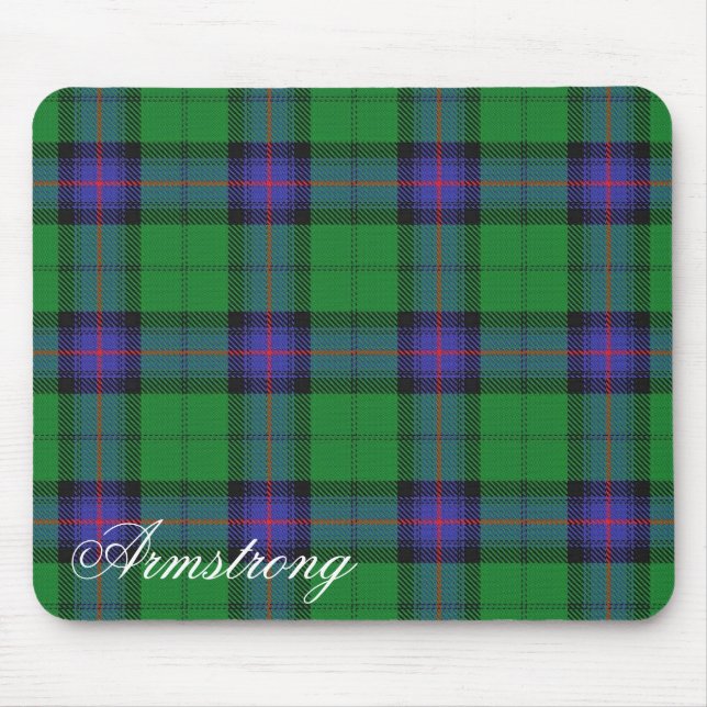 Mousepad Majexpressa escocesa Clan Armstrong Tartan (Frente)