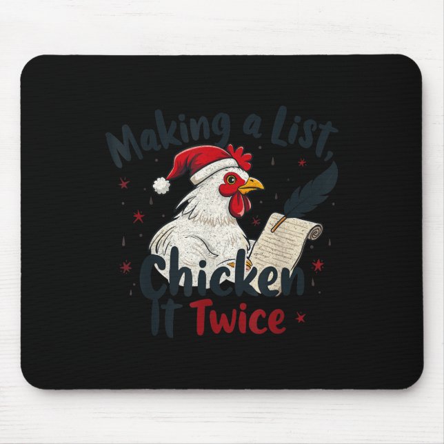 Mousepad Makin A List Chicken It Twice Funny Chicken Christ (Frente)