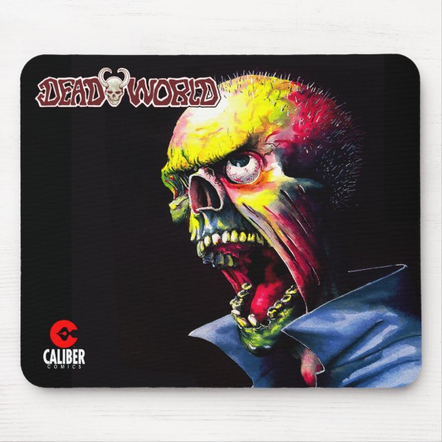 Mousepad Mala de rato zombie do Deadworld a gritar (Frente)