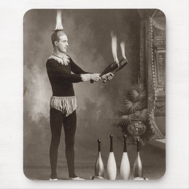 Mousepad Malabarista de Fogo Vintage (Frente)