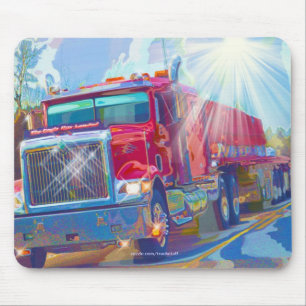 MOUSEPAD MALDITOS DE CAMINHÕES DE CAMINHÃO VERMELHO