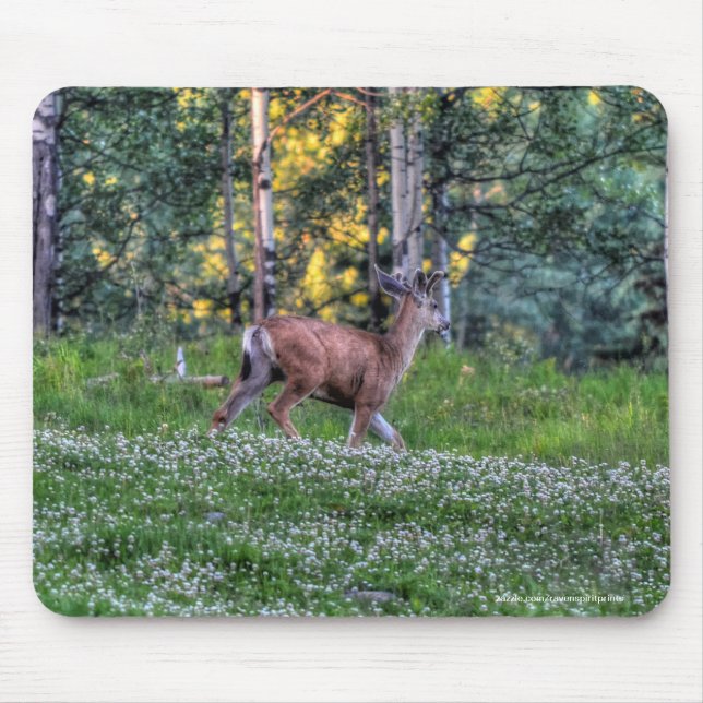 Mousepad Male Deer Buck no Ranch Wildlife Photo (Frente)