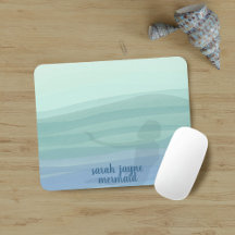 Malha de Mouse Personalizada de Ondas de Aquarela 