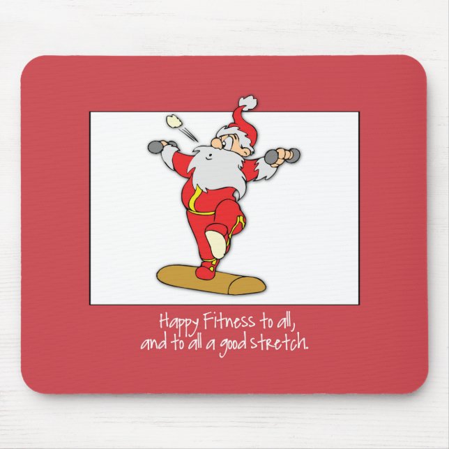Mousepad Malhação Exercício Natal com Papais noeis (Frente)