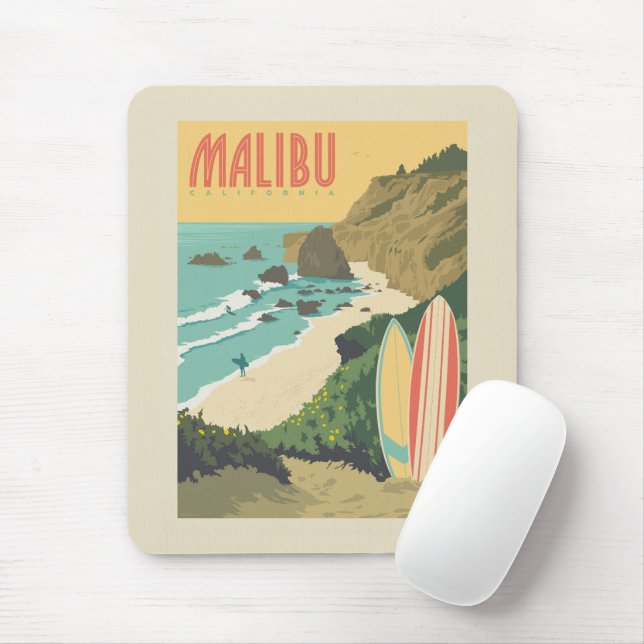 Mousepad Malibu, Califórnia (Com mouse)