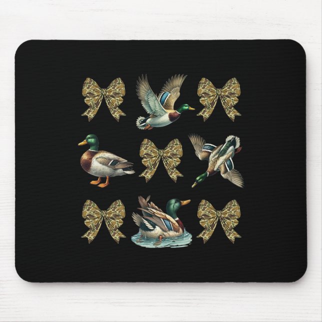 Mousepad Mallard Duck Camouflage Arco Duck Garota caçadora  (Frente)