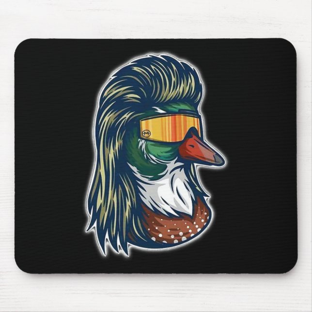 Mousepad Mallard Duck Com Mullet E Gles (Frente)