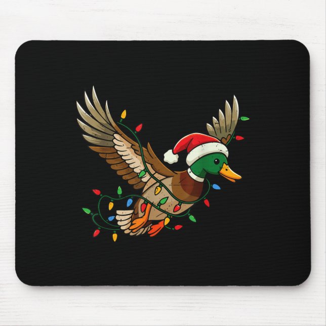 Mousepad Mallard Duck Light Christmas Hunting Pajama Toddle (Frente)