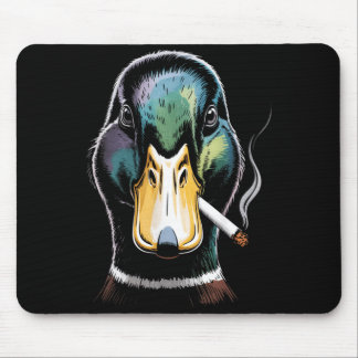 Mousepad Mallard Smoking Cigarette Meme Funny Mallard Duck