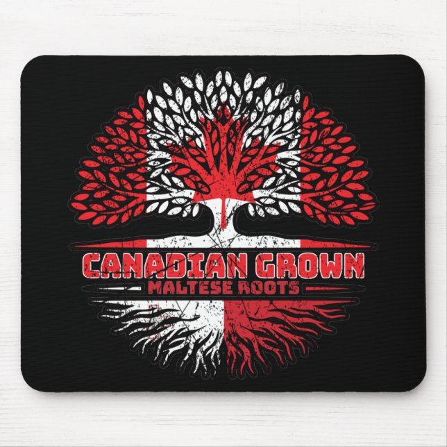 Mousepad Malta Canadian Tree Roots Flag (Frente)