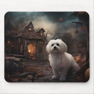 Mousepad Maltês de Halloween Assustador