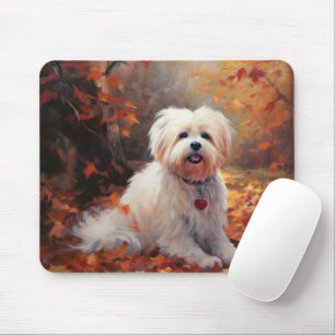 Mousepad Malti Tzu no outono Folhas caem inspiração