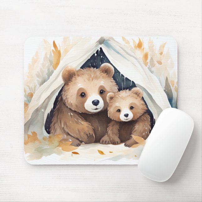 Mousepad Mama Bear e Cub (Com mouse)