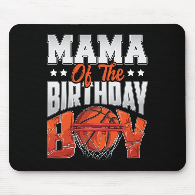 Mousepad Mama Bysketbyll Birthday Boy Family Byller B-day P (Frente)