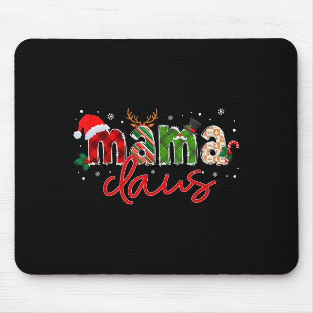 Mousepad Mama Claus Santa Claus Family Matching Christmas P (Frente)