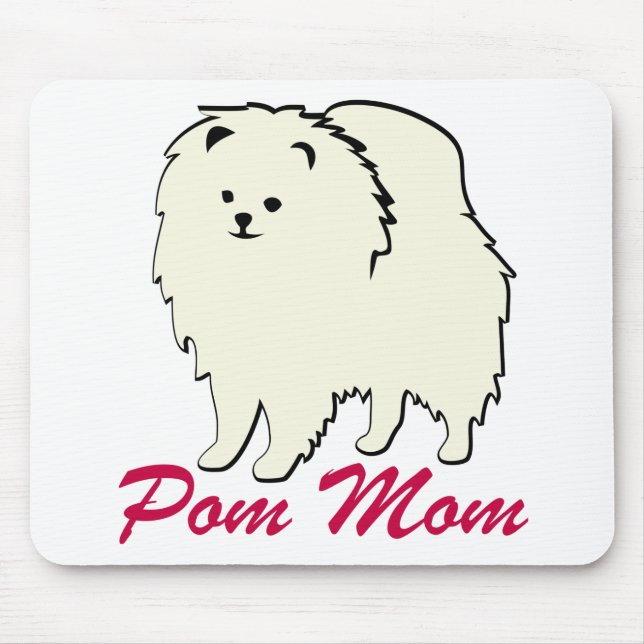 Mousepad Mamã de Pomeranian Pom (Frente)