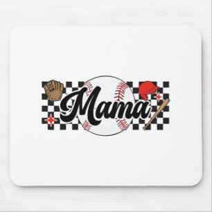 Mousepad Mama Game Day Vibes Dias de as mães Mulheres Baseb