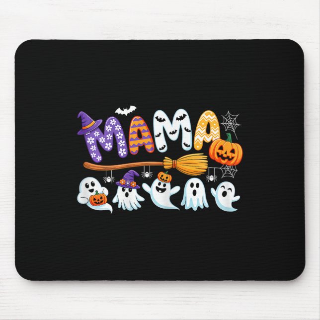 Mousepad Mama Halloween Boo Ghost Horror Figurino Parte Eng (Frente)