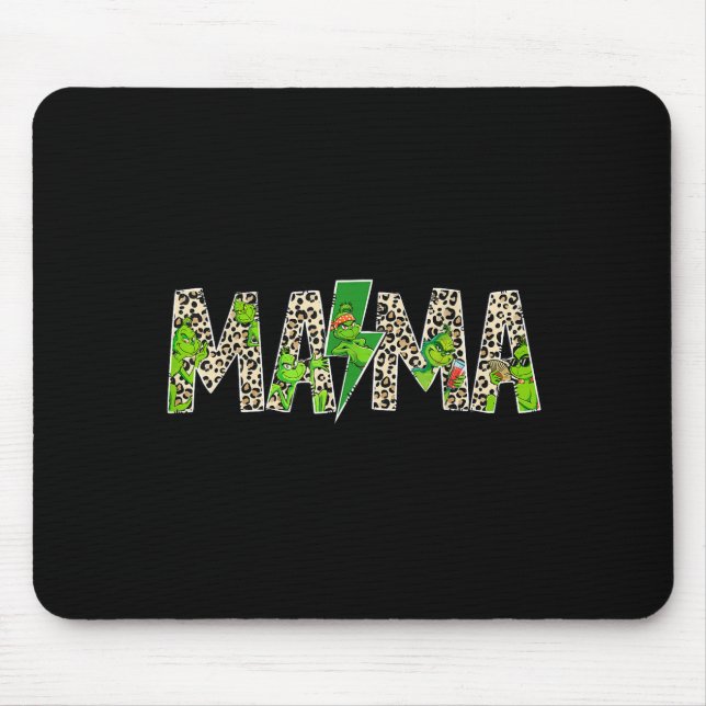 Mousepad Mama Leopard Retro Mom Nanny Grandma Mother's Day  (Frente)