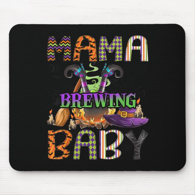 Mousepad Mama Of Brewing Baby Halloween One Soky Mama  (Frente)