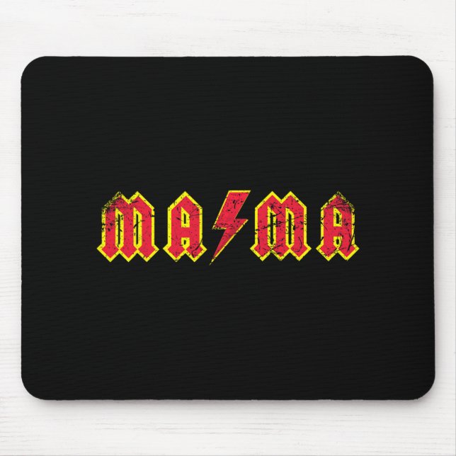 Mousepad Mama Rocks Rock And Roll Mother's Day New Moms Dis (Frente)