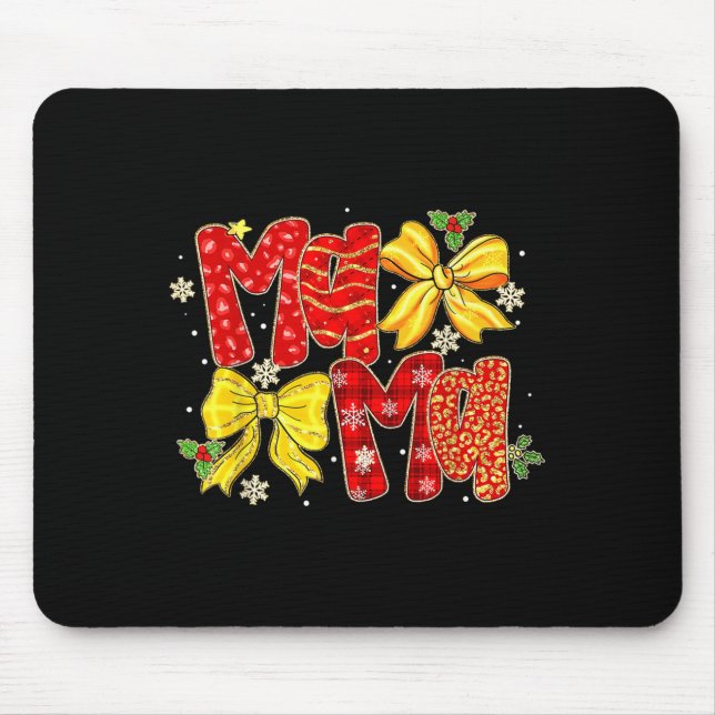 Mousepad Mama Santa Christmas Family Matching Pajamas Xmas  (Frente)