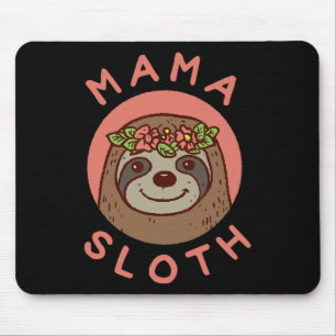 Mousepad Mama Sloth Cute Gift Para Mamãe Da Filha Mot