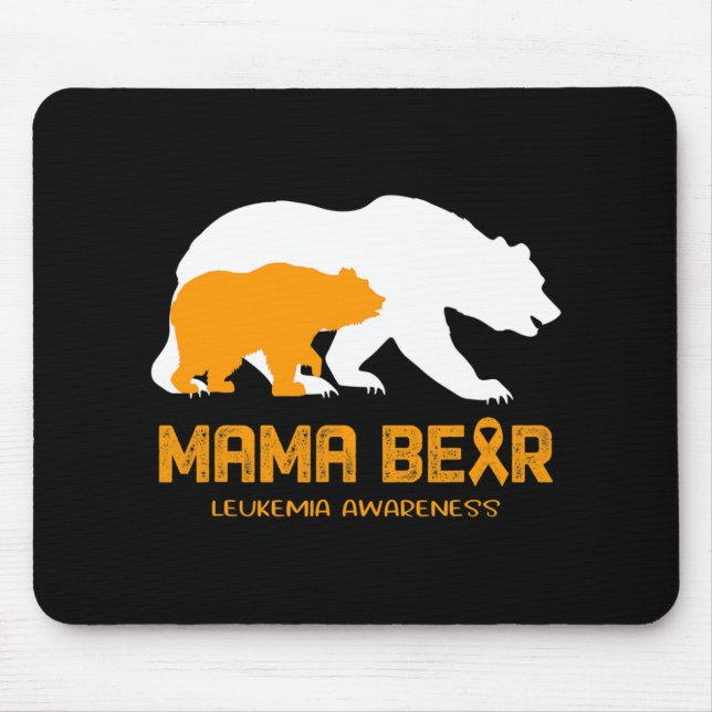 Mousepad Mama Ursa LEUCEMIA Sensibilização Para Mulheres (Frente)