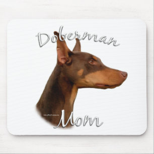 Mousepad Mamã (vermelha) 2 do Pinscher do Doberman